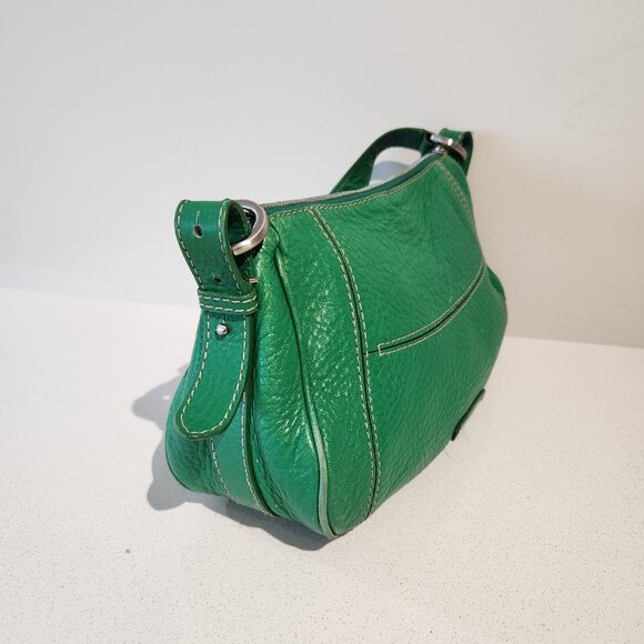 Green Cole Haan Shoulder Strap Leather Handbag - Picture 3 of 9